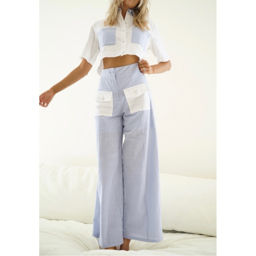 Recycled Linen Pant + Shirt Set